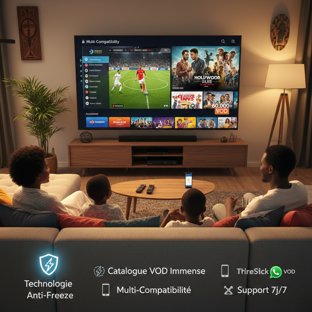 Meilleur abonnement IPTV stable Côte d'Ivoire Sénégal Cameroun